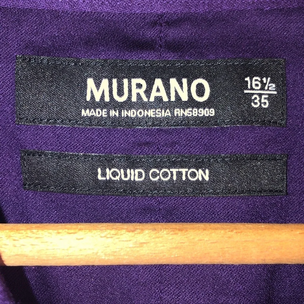 Murano Liquid Cotton Shirt Mens L/S Button Up Size 16.5 / 35 Academia Whimsigoth - Picture 6 of 7